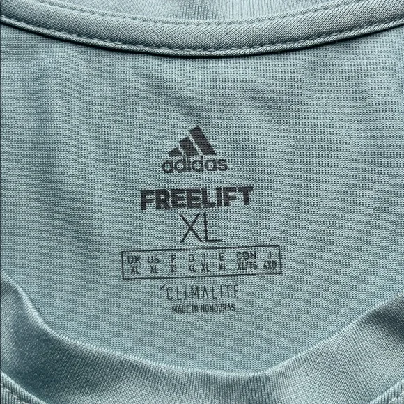Adidas Men's Light Blue Climalite Free Lift Short Sleeve Tee - XL - Picture 5 of 6